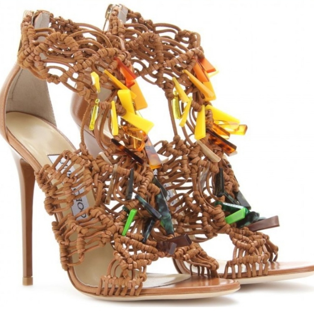 Jimmy Choo IRIS Embellished Leather Sandals